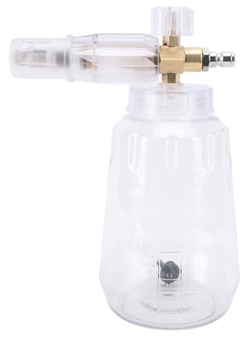 QWUUYEC Spruzzatore Schiuma Lavaggio Auto 1L, Ugello Trasparente Rotante, Nebulizzatore Alta Pressione - Regolazione Schiuma, capacità Ampia, Pulizia Efficace Auto