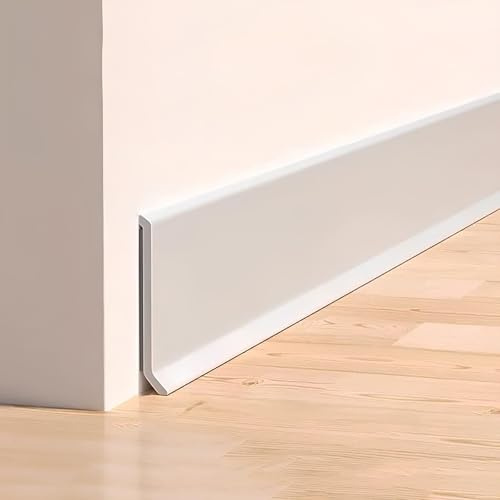 Tapajuntas Suelo De Vinilo De 5.0m - Tiras Autoadhesivas Flexibles Para Cubrir Zócalos De 5/8/10cm De Ancho | Moldura Impermeable Para Zócalos, Salas De Estar(Light white,10cm)
