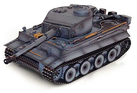 Torro 1:16 RC Panzer Tiger 1 mit Metallketten, Metallunterwanne Frühe Version BB grau