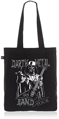 style3 Darth Metal Band Biobaumwolle Beutel Jutebeutel Tasche Tote Bag Vader, Farbe:Schwarz