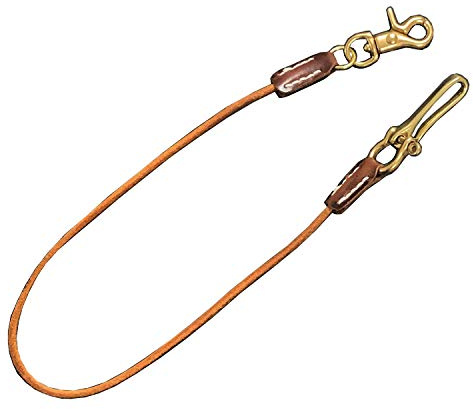 Biker Genuine Leather Wallet Chain Jeans Keychain With Solid Brass Clasp (40cm)