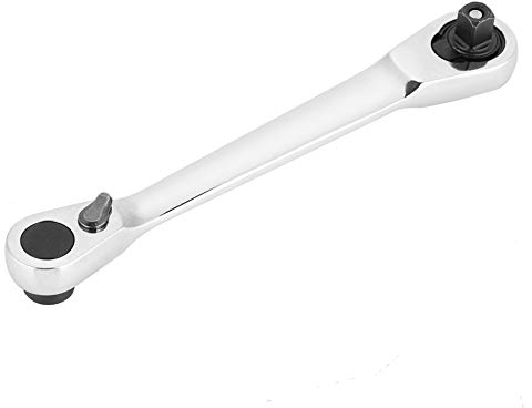 Qiilu Ratschenschlüssel 72 Bit-Ratsche Sechskant Socket Steckschlüssel für Bithalter 1/4 Zoll-Antrieb Fahrzeugwartung (130mm)