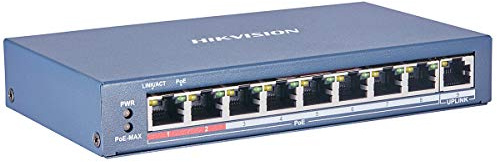 Switch Hikvision 8 Poe 10/100m Unmanaged. +1 Porta Uplink Da 100m. 802.3af/at 2