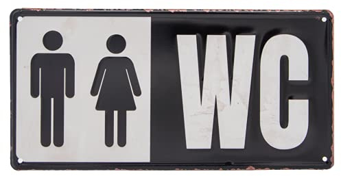 WC Blechschild Wanddeko 30x15 cm