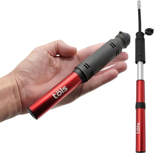 TÖLS Mini Bomba Bicicleta Lexia Pro - Mini Bomba de Aire Bicicleta 110 PSI 7,5 Bar - inflador Bicicletas con latiguillo Incluido - hinchador Bicicleta Super Ligero - Mancha para Bicicleta - Bike Pump