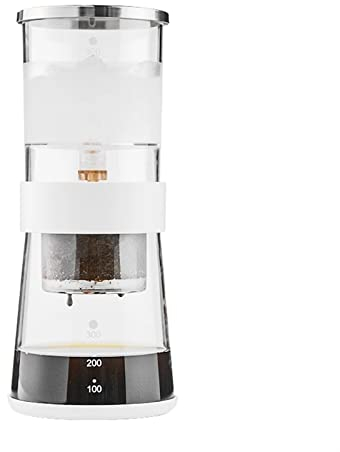 DieffematicKF Cafetiere 40 0ml Goutte glacée cafetière cafetière cuivrière Filtre Verre percolateurs Espresso Cuisine Barista Pansement Pot glacée Brew Pot Brewer