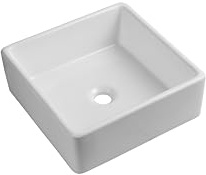 iBathUK | Modern Square Ceramic Cloakroom Basin Countertop Bathroom Sink CA1000