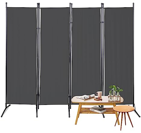 Jopassy Paravent Raumteiler Innen Sichtschutz Garten Trennwand 200cm x 170cm （4 teilig） Outdoor paravent,balkonbespannung,umkleidekabine