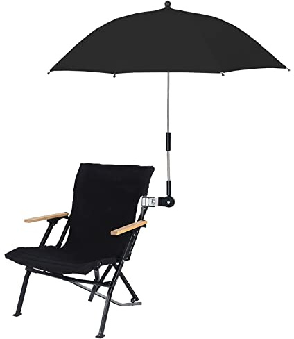 BEIJIALY Ombrello per Sedia Regolabile con Morsetto Universale, Ombrello per Passeggino, Parasole Anti-UV per Passeggino Ombrellone per Ombrellone da Spiaggia