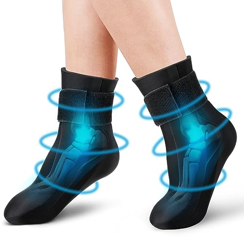 Tolaccea kylstrumpor – återanvändbar kall fot med gel för avkoppling och wellness – kall och värmeterapi-strumpa för hem och fritid (2-pack, M)
