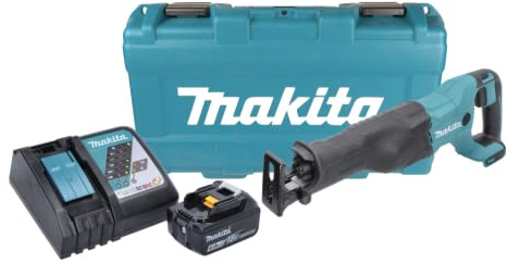 Makita DJR 186 RG1K - Sierra de sable (batería, 18 V, batería de 6,0 Ah, cargador y maletín)
