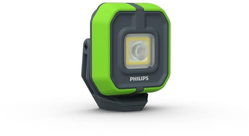 Philips Xperion 3000 Flood Mini LED-arbet, bärbar uppladdningsbar LED-strålkastare, byggstrålkastare, 500lm