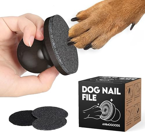 AnimoGoods Hund Nagelfeile - Nagelfeile für Hunde - Hund Nagelfeile Board - Hund Kratzpad für Nägel - Stressfreies Nagelfeilen für Hunde, Schwarz