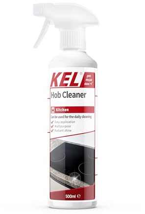 KEL - Hob Cleaner Spray, Grease Remover & Kitchen Cleaner Degreaser, Ceramic Hob Cleaner & Gas Hob Cleaner - 500ml