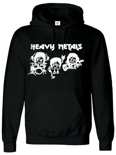 Darkwear HEAVY METALS HOODY Rock Punk Band Music Drum Guitar Gift Sweatshirt Hoodie Hood