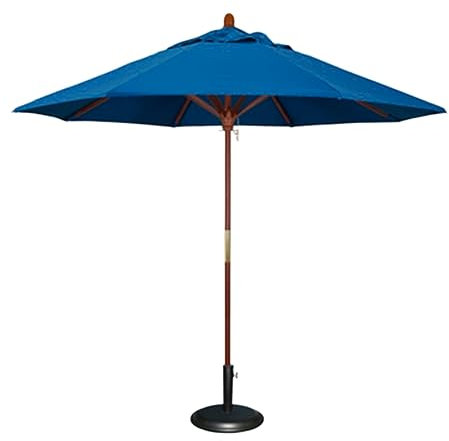 Ombrellone da giardino Ombrellone da giardino in legno massello 7ft 9ft Splice telescopico compatto rotondo rotondo medio colonna ombrellone da spiaggia per esterni Cafe Booth Garden Base riempibile