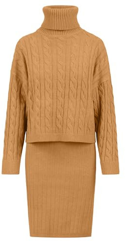 APART Strick-Set aus einem ärmllosen Kleid und einem Pullover