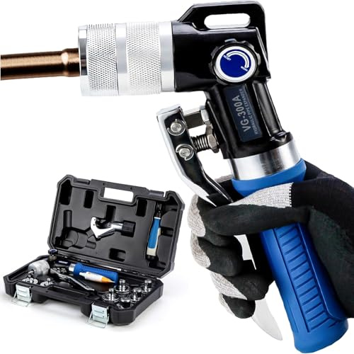 Bangoo Copper Tube Expander Hydraulic Pipe Swaging & Expanding Tool Kit 3/8 to 1-1/8 with 7 Heads Kit (VG-300A)