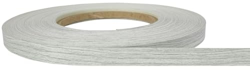 DecoMeister Cinta de Melamina de Borde 21mm x 15m - Canto para Muebles Adhesivo - Protector de Bordes Termoadhesivo para Estanterías y Mesas - Tira para Cantos con Plancha - Roble Gris Claro