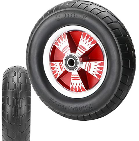 Roue de Rechange Anti-crevaison 10 Pouces 14 Pouces Roue en Caoutchouc Plein - Roues en Alliage avec Double roulement à Billes Trou d'arbre de 0,79 - Pneus pour Roulette de brouet