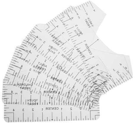 STOBOK 8stücke Teiliges Pvc-t-shirt-messwerkzeug Nähausrichtungswerkzeuge Zur Rundhalskalibrierung Genaue Größentabellen Für Kleidung Leicht Und Tragbar Für Handarbeiten Und