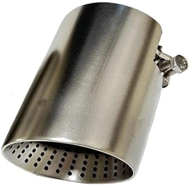 Endrohrblenden 1 Stücke Auspuff Düse Matte Edelstahl Länge 120mm Große Durchmesser 101mm 114mm Offene Auto Schalldämpfer System Auto Schalldämpfer Innen Auto Auspuffblende(67mm-114mm)