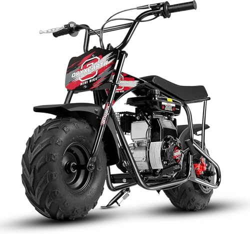 Oryxearth 105CC 4-Takt Dirt Bike Pocket Bike, Kinder Crossbike Benzin, Breitreifen Offroad Rad, Kinder DirtBike, Motocross Motorrad, DIY-Aufkleber Mini Motorrad ab 13 Jahre (Rose)