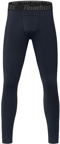 Roadbox Boys Compression Leggings, Youth Athletic Tights Basketball Base Layer Pants, Kids Quick Dry Legging Sports Football