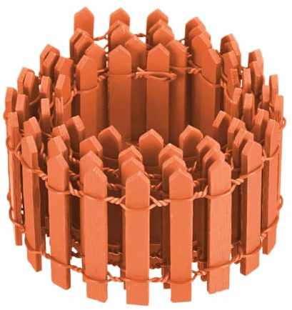 M METERXITY 1 clôture de jardin féérique miniature en bois à faire soi-même, petite clôture décorative en bois pour maison de poupée, artisanat, projet de diorama, micro ornements de paysage [orange]
