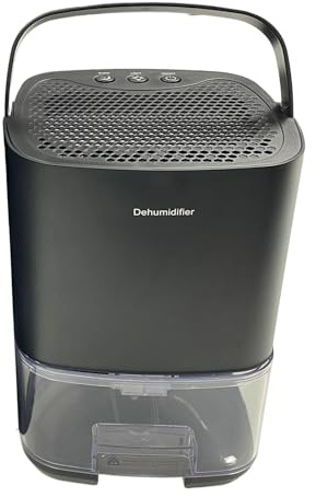 FytStycale Deumidificatore Portatile con Serbatoio Rimovibile Da 1000 Ml, Silenzioso, Luce Ambientale, Funzione di Spegnimento Automatico, Adatto per Camera Da L, Nero