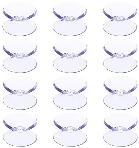 OSALADI Lot de 100 Ventouses Double Face pour Protéger Les Surfaces en Verre Et Autres Meubles Protection Transparente pour Table en Verre Ventouses en PVC Transparent