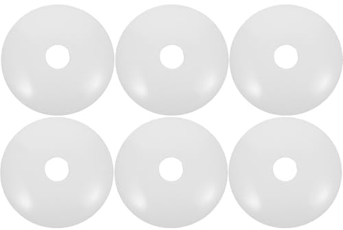 Ciieeo 6pcs Plaques de Plafond en Métal Blanc pour Lustres, Rosace Suspendre Décorative Anti-rouille, Design Classique Rétro pour Couloirs et Éclairage Suspendu