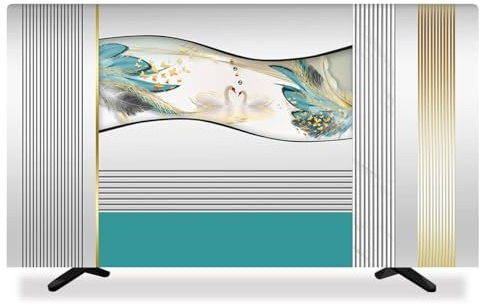GPDNBIEU, Decoration 32-80in TV Cover Dust Proof Television Screen Protector For LCD LED Wall Mount Curved Desktop Monitor Room(B,80IN)