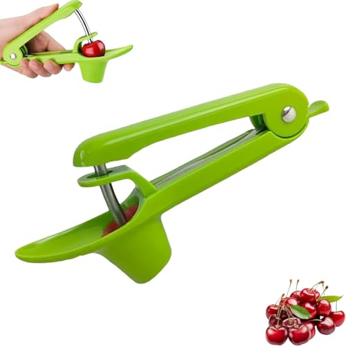 Kirschentkerner,multifunktionaler Obstentkerner und Entkerner,Kirschentkerner Entkerner,Olivenentkerner,Entsteiner für Kirschen,Handliche Einmachhilfe,Schnelles Entkernen,für Kirschen Marmelad