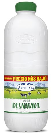 Central Lechera Asturiana Leche Desnatada, Botella 2.2L (Paquete de 6)