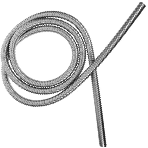 VANZACK Tubo di Protezione Flessibile in Acciaio Inox 304 per Cavi Elettrici, Manicotto Filettato da 3 Metri, per Ambienti Industriali e Domestici, Organizzatore Cavi