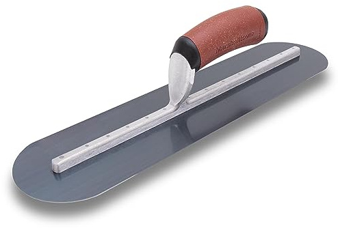 MARSHALLTOWN Fully Rounded Concrete Finishing Trowel, Blue Steel Blade, DuraCork Handle, 24 x 4, Made in The USA, MXS24BRDC