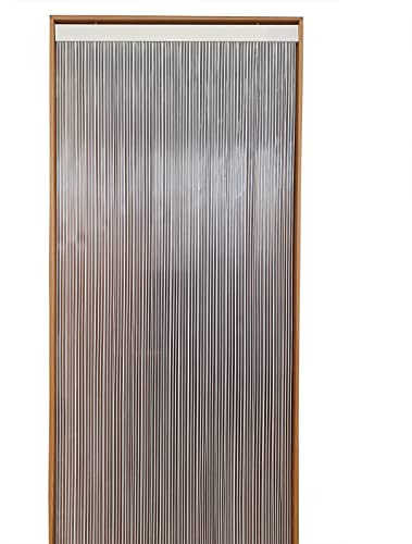 Cortina Mosquitera Puerta Exterior/Transparentes y de Colores. Contactaremos para un Ajuste a tu Medida Ancho X Alto. Color: Cristal. Medidas: 90cm x 240cm.
