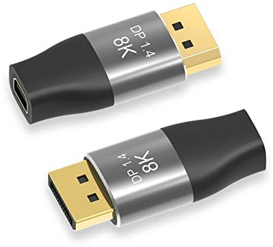 Cablecc Mini DisplayPort 1.4 8K 60Hz Adattatore femmina Ultra HD UHD 4K 144Hz a DP Plug 76804320 per Video PC Laptop TV