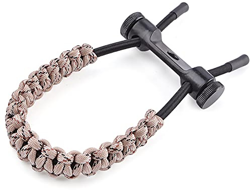 AMEYXGS Sangle de Poignet pour Tir à l'arc Élingue de Poignet d'arc Composé Réglable pour Arc Classique Arc à Poulies Accessoires de Chasse