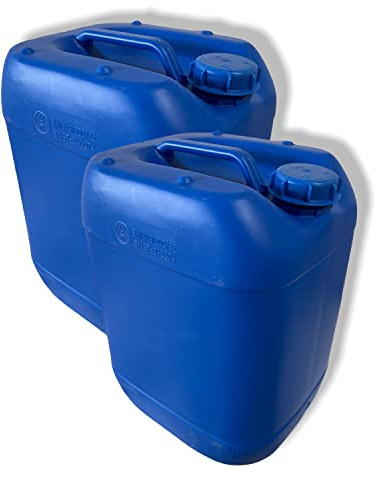 AMX Home 2 bidones de agua de 20 litros con tapón de rosca, bidón industrial, bidón de agua potable, bidón para bebidas, depósito de agua, bidón de plástico