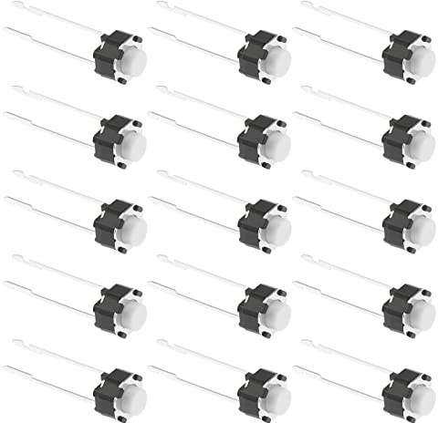 EMSea 50pcs Micro Bouton Poussoir Momentané Remplacement Momentané Tactile Tact Bouton Poussoir Accessoires pour Planches à Pain sans Soudure Circuits Électroniques