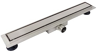 BALNEO Duschrinne, Ablaufrinne 110 cm aus Edelstahl, Bodenablauf, niedrig 52 mm, komplett, Duschablauf beidseitig mit Paneel oder Fliese, Duplex Standard 2in1
