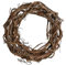 GLOREX 6 3804 725 - Rattankranz, Natur, ca. 30 x 30 x 8 cm, geeignet als Tisch-, Wand- oder Türschmuck