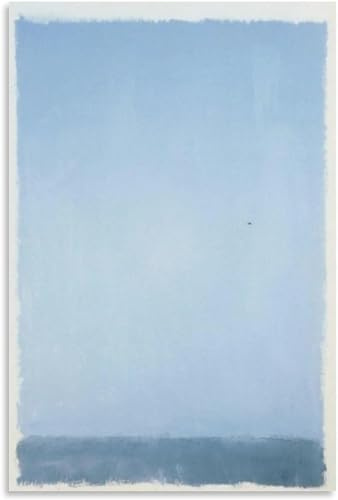 LVTFCO Mark Rothko-Poster „Hellblau auf Weiß“, Leinwand-Wandkunst, Mark Rothko-Drucke, Mark Rothko-Painring für Zuhause, Wanddekoration, Bild, 50 x 70 cm x 1, ohne Rahmen
