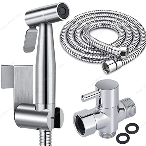 LeGDOr Hochdruck-Duschkopf-Set, Hand-WC-Bidet-Sprühkopf, Handbrause-Set mit 1/2-Zoll-Gewindeauslöser für Bäder, Wohnmobile, Boote, Wohnwagen, Friseursalons