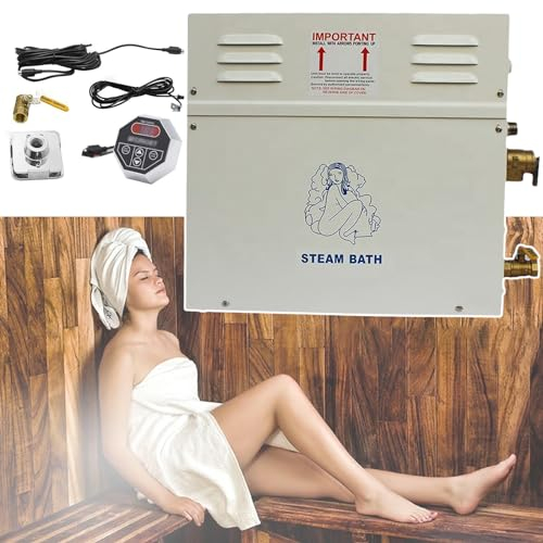 Roboraty Generatore di Vapore per Sauna 3KW/4.5KW/6KW/8KW/9KW 35-55℃ Generatore di Vapore per Sauna per Bagno Turco Doccia Turca a casa 220V,3KW