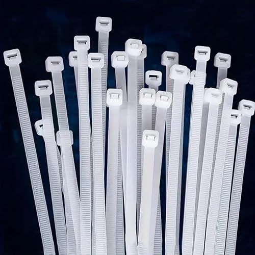 huzur elektrik Ultra Starke Kabelbinder 100 Stück 200mmx3,6mm | für Den Innen und Außeneinsatz Selbstsichernde Multifunktionale Kabelbinder | Kunststoff Kabel Binder Kabelhalter Kabelfixierung