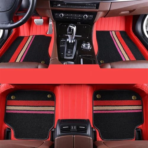 WIRMEC Fußpolster Für Toyota Für Aygo 2014 2015 2016 2017 2018 Leder Benutzerdefinierte Vollen Satz Auto Fußmatten Interior Styling Zubehör Auto Fußmatten (Color : 5 PCS2)