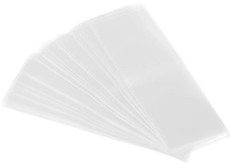 PATIKIL 118x40mm PVC Perforierte Schrumpfbänder, 500 Stück Schrumpffolie für Flaschen, Gläser, Dosen und Dosen passend für Kappe mit Durchmesser 2,76 bis 2,91, Transparent